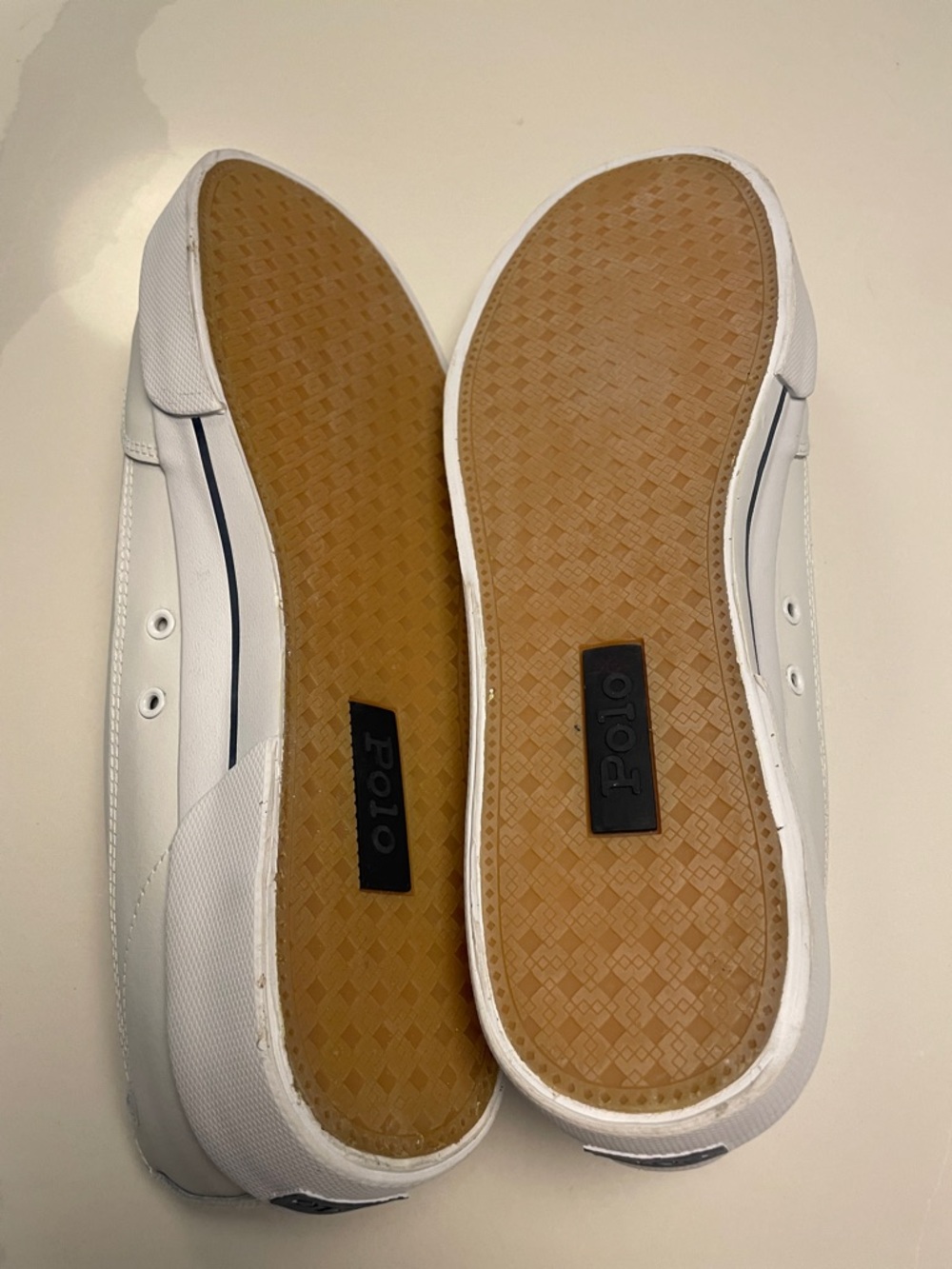 Men’s Polo by Ralph Lauren White Low-Top Sneakers leather 13D - Picture 5 of 7